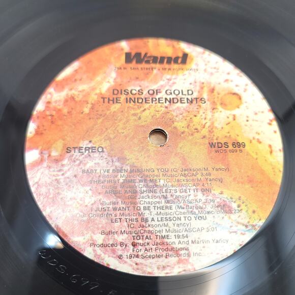 The Independents Discs of Gold Vinyl Record 1974 - Picture 7 of 7